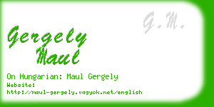 gergely maul business card
